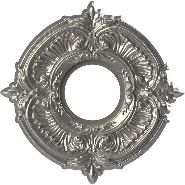 Ekena Millwork Attica Thermoformed PVC Ceiling Medallion Fits Canopies up to 4 1/8-in., Aged Dark Steel CMP10ATCST - main